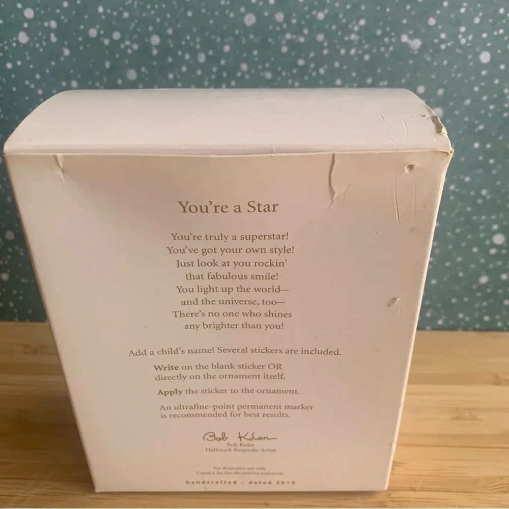 Hallmark Keepsake Ornament * You’re A Star * Photo Holder